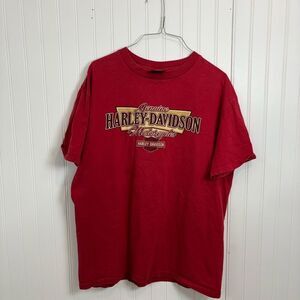 Harley-Davidson red cotton hart of Dixie graphic Tee size large